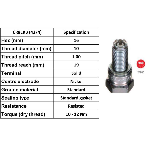 NGK NGK Spark Plug CR8EKB Plugs [Box 10]